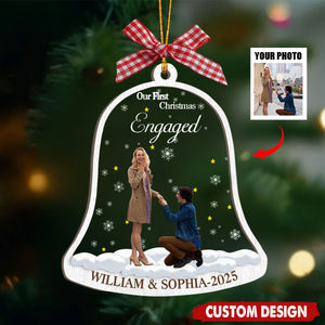 Custom Wedding Bell Ornament – Your Photo, Names & Date | Perfect Married or Engaged Keepsake