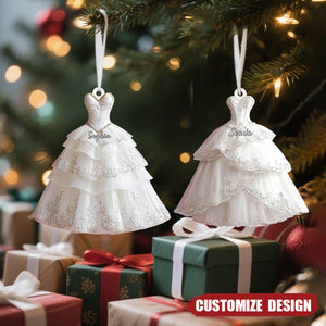 Personalized Wedding Dress Ornament – Perfect Wedding or Anniversary Gift
