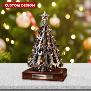 Custom Metal Wrench Christmas Tree – Personalized Gift for Mechanics & Handymen