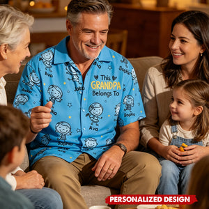 Personalized Papa Hawaiian Shirt, Grandchildren Names Custom - Gift for father,grandpa