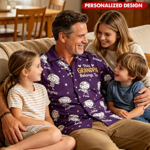 Personalized Papa Hawaiian Shirt, Grandchildren Names Custom - Gift for father,grandpa