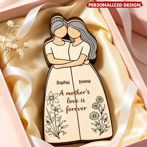 Personalized Mother Daughter Names Wooden plaque - “A Mother’s Love Is Forever”