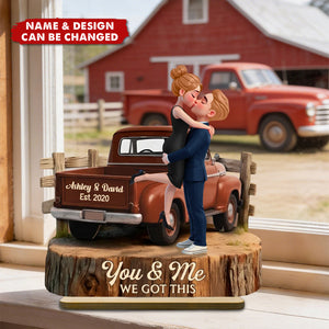 Custom Couple Plaque with Vintage Truck Design – Romantic Anniversary & Valentine’s Gift