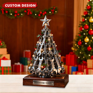 Custom Metal Wrench Christmas Tree – Personalized Gift for Mechanics & Handymen