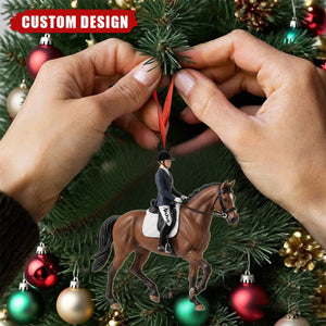 Custom Horseback Rider Ornament - Unique Gift for Equestrians & Horse Lovers