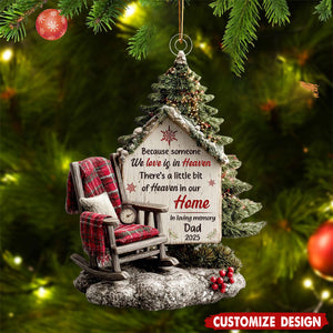 Personalized Memorial Christmas Ornament – Heaven in Our Home Keepsake