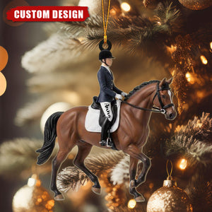 Custom Horseback Rider Ornament - Unique Gift for Equestrians & Horse Lovers