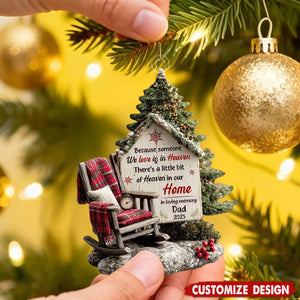 Personalized Memorial Christmas Ornament – Heaven in Our Home Keepsake