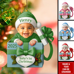Baby Photo Ornament – First Christmas Personalized Keepsake