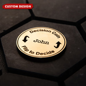 Personalized Decision Coin – Custom Name Flip Coin Gift