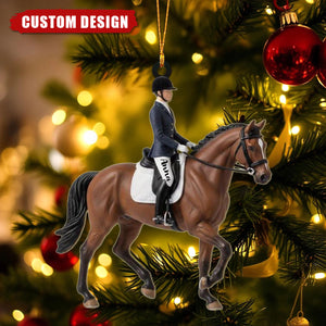 Custom Horseback Rider Ornament - Unique Gift for Equestrians & Horse Lovers