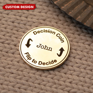 Personalized Decision Coin – Custom Name Flip Coin Gift