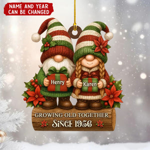 Personalized Christmas Couple Ornament – Growing Old Together