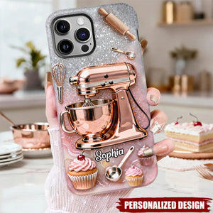 Personalized Baking Phone Case – Cute Baking Mixer Design Gift for Baking Lovers