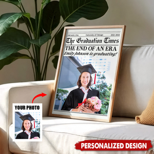 Personalized "The Graduation Times" Newspaper Poster - Gift For Graduates