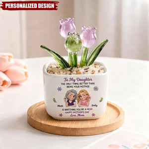 Personalized Glass Everlasting Tulips - Mother’s Day Gift for Daughter