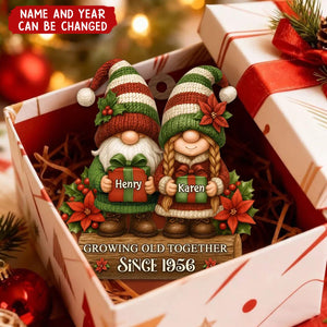 Personalized Christmas Couple Ornament – Growing Old Together