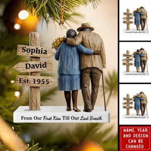 Personalized Senior Couple Ornament – Growing Old Together Keepsake