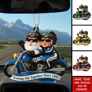 Personalized Couple Car Ornament - Customize Name and Year
