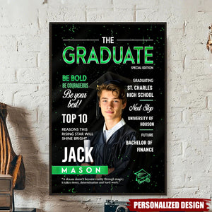 Personalized Graduation Magazine Poster - Unique Gift For Graduates