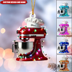 Personalized Stand Mixer Ornament – Custom Name Baking Gift for Chefs & Kitchen Lovers