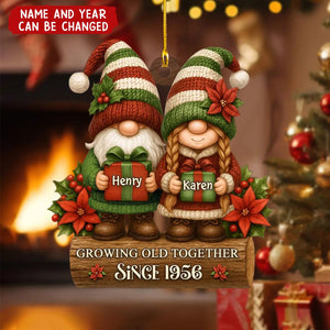 Personalized Christmas Couple Ornament – Growing Old Together
