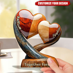 You and Me, We've Got This – Custom Couple-Shaped Acrylic Plaque