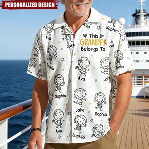This Grandpa Belongs To Doodle - Personalized Hawaiian Shirt