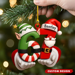 Personalized Six Seven Christmas Ornament – Custom Name Christmas Gift