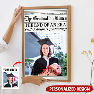 Personalized "The Graduation Times" Newspaper Poster - Gift For Graduates