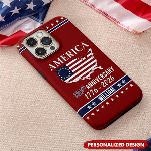 Personalized Name America 250th Anniversary Phone Case – Meaningful Patriotic Gift