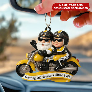 Personalized Couple Car Ornament - Customize Name and Year