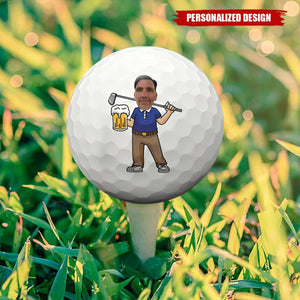 Personalized Photo Golf Balls, Custom Face Cartoon Golf Balls - Gift for father