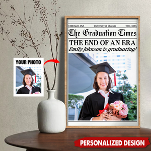 Personalized "The Graduation Times" Newspaper Poster - Gift For Graduates