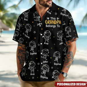 This Grandpa Belongs To Doodle - Personalized Hawaiian Shirt