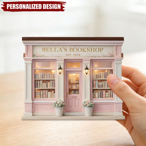 Personalized Bookshop Wooden Plaque - Custom Book Lover Keepsake Decor