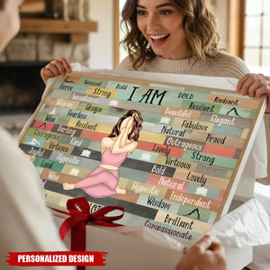 Personalized I Am Yoga Girl Poster - Gift For Yoga Lovers, Mental Health Gifts