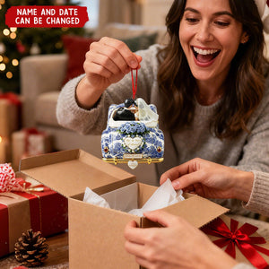 Personalized Just Married Car Ornament – Wedding Gifts For Couple