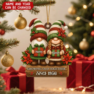 Personalized Christmas Couple Ornament – Growing Old Together