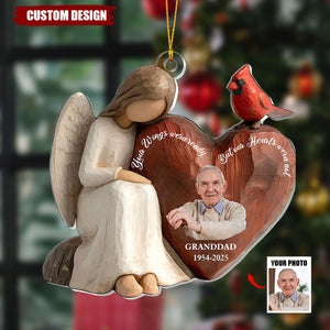 Personalized Memory Angel Ornament- Custom Design with Name, Dates & Photo