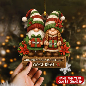 Personalized Christmas Couple Ornament – Growing Old Together
