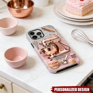 Personalized Baking Phone Case – Cute Baking Mixer Design Gift for Baking Lovers