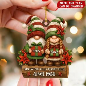 Personalized Christmas Couple Ornament – Growing Old Together