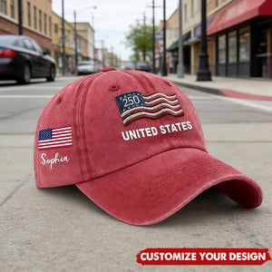 Proud to Be American-Personalized 250th Anniversary Commemorative Cap