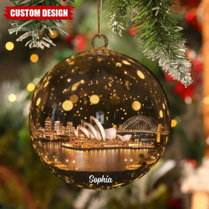 Personalized World Landmark Christmas Ornament – Gifts For Travel Lovers