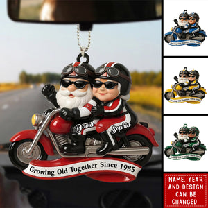 Personalized Couple Car Ornament - Customize Name and Year