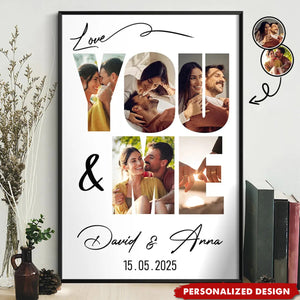 Personalized "You & Me" Photo Poster — Perfect Anniversary Gift