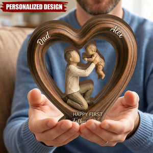 Personalized Wooden Heart Keepsake -Father’s Day Gift