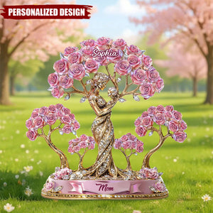 Personalized Mom Acrylic Plaque – The Love Between Mother And Her Kids