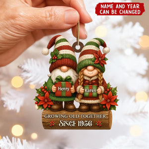 Personalized Christmas Couple Ornament – Growing Old Together